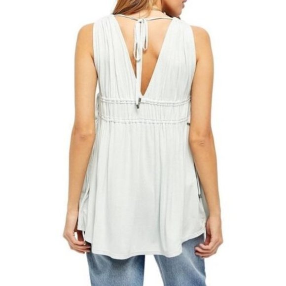 𝅺free People Women's Aries Tank Mineral Sea (X-Small) - Picture 2 of 7